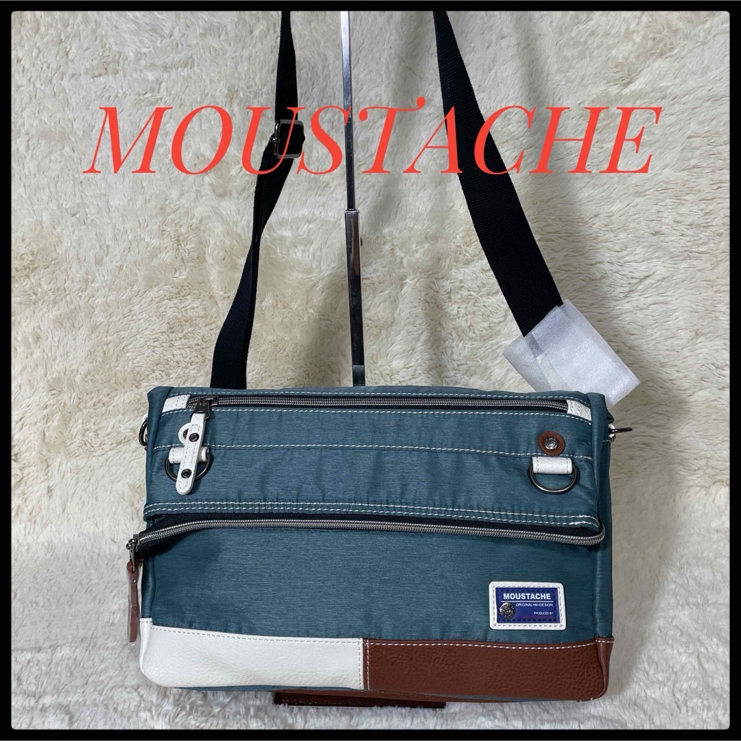 【新品】MOUSTACHE ムスタッシュ　シャンブレー風　ショルダー　LOFT メンズのバッグ(ショルダーバッグ)の商品写真