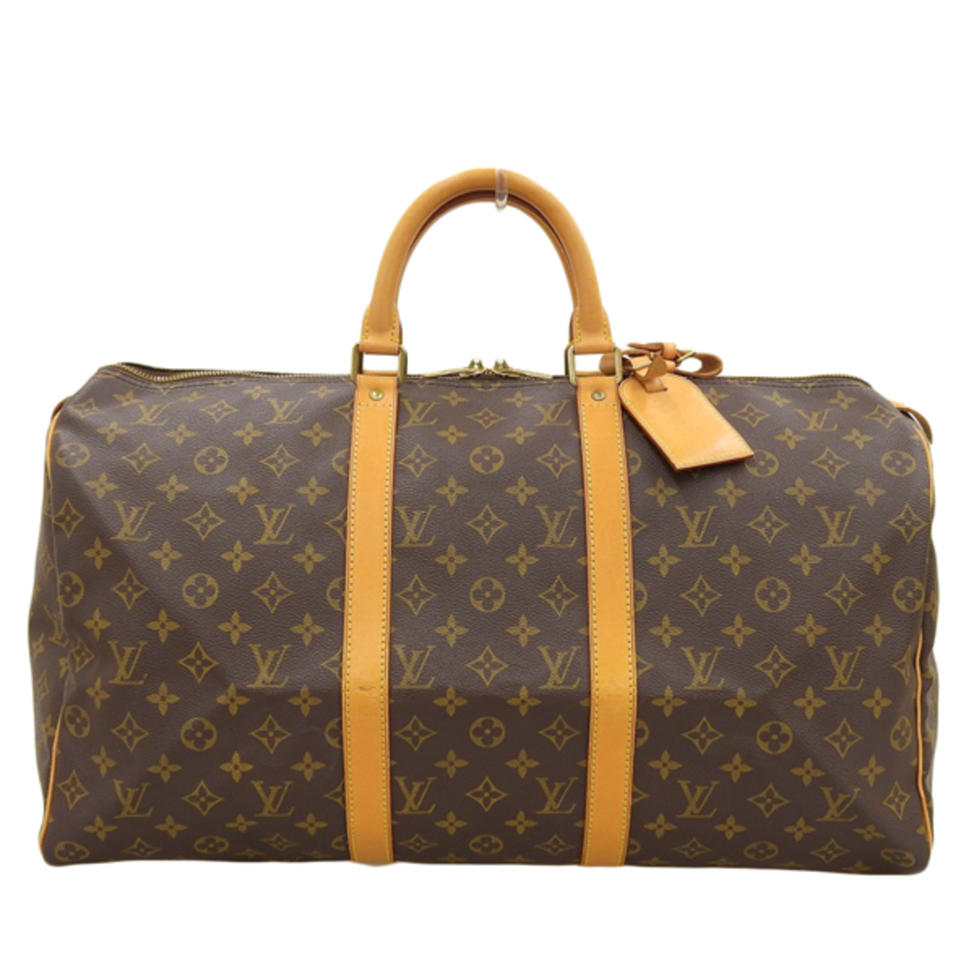 バッグLOUIS VUITTON ルイヴィトン モノグラム キーポル バンドリエール50 2WAY ハンドバッグ ボストンバッグ M41416 ブラウン gy