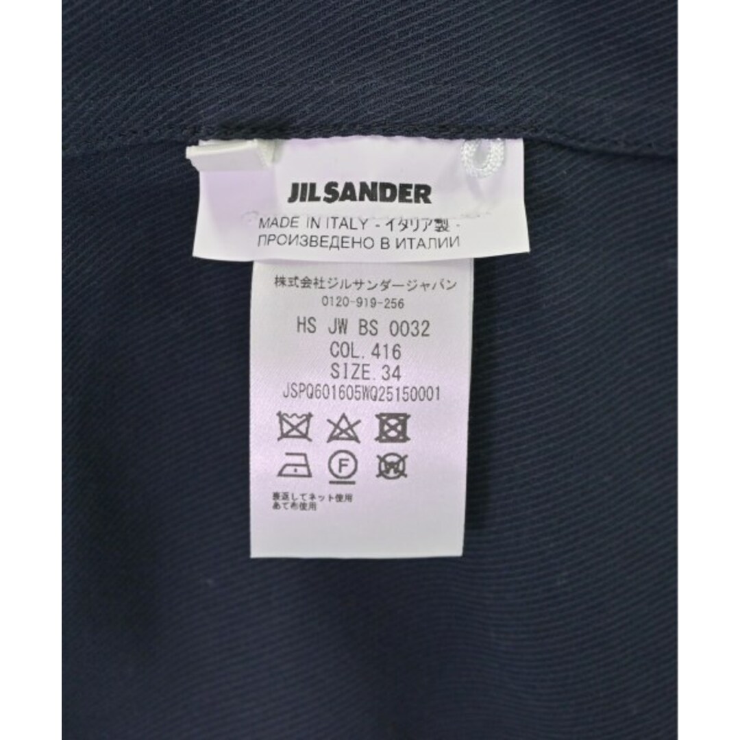 Jil Sander(ジルサンダー)のJIL SANDER ジルサンダー シャツワンピース 34(XS位) 紺 【古着】【中古】 レディースのワンピース(その他)の商品写真