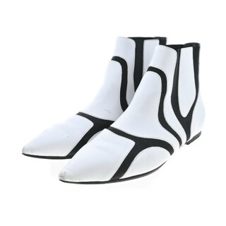 バレンシアガ(Balenciaga)のBALENCIAGA バレンシアガ ブーツ 37(23.5cm位) 白x黒 【古着】【中古】(ブーツ)