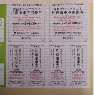 2人分　御在所ロープウェイ券2枚　リフト券4枚(その他)