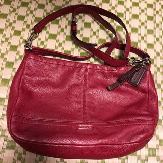 コーチ(COACH)の●コーチ　coach  ショルダーバッグ　赤●美品(ショルダーバッグ)