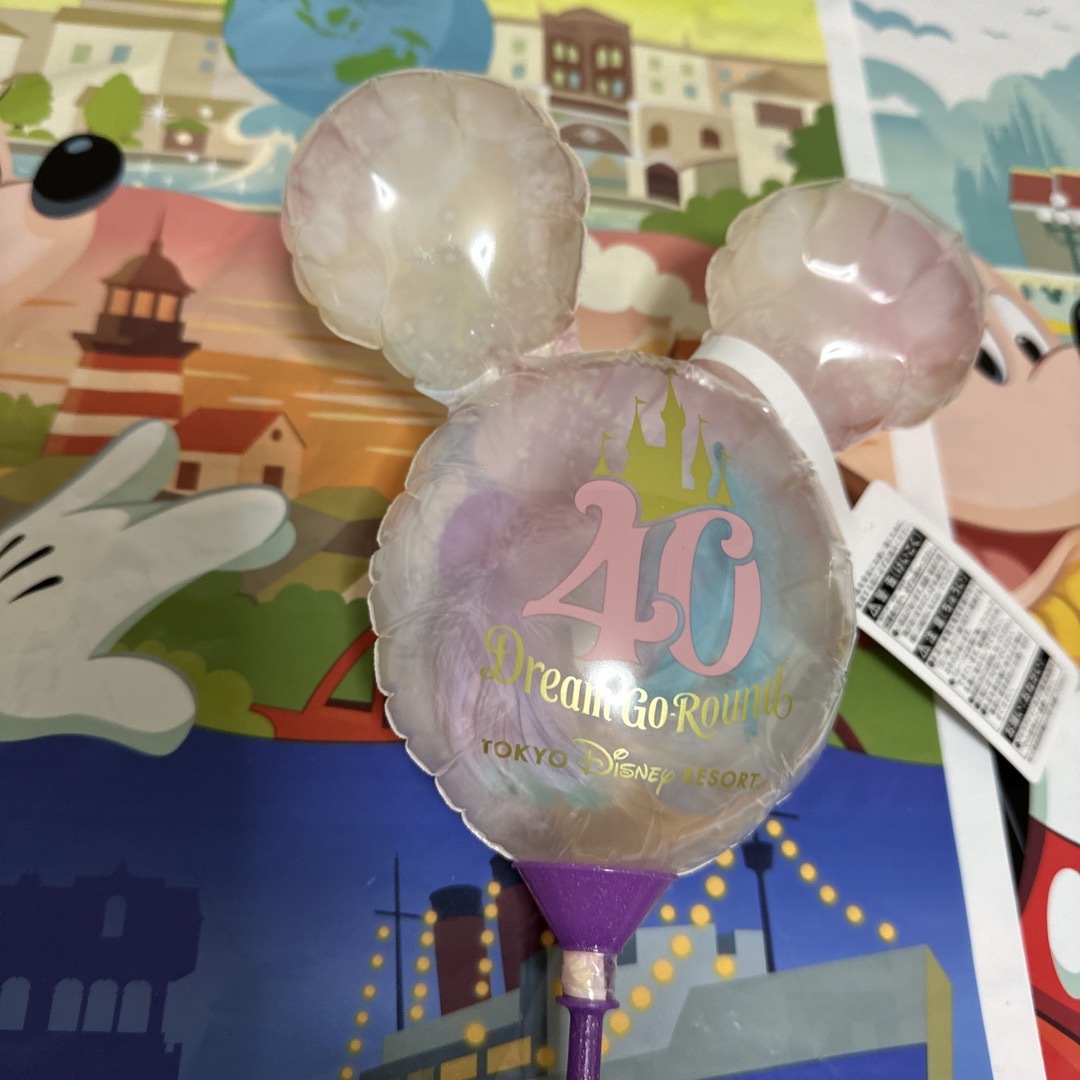 Disney(ディズニー)の★新品タグ付★ディズニー　リルリンリン　手持ちバルーン　40周年　手持ちバルーン エンタメ/ホビーのおもちゃ/ぬいぐるみ(キャラクターグッズ)の商品写真