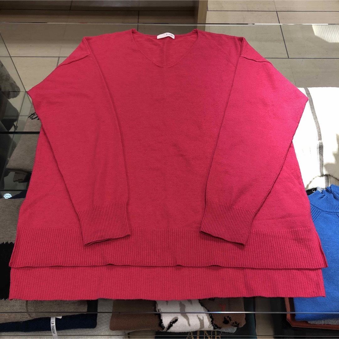 Vネック ニット セーター Lサイズ レディースのトップス(ニット/セーター)の商品写真