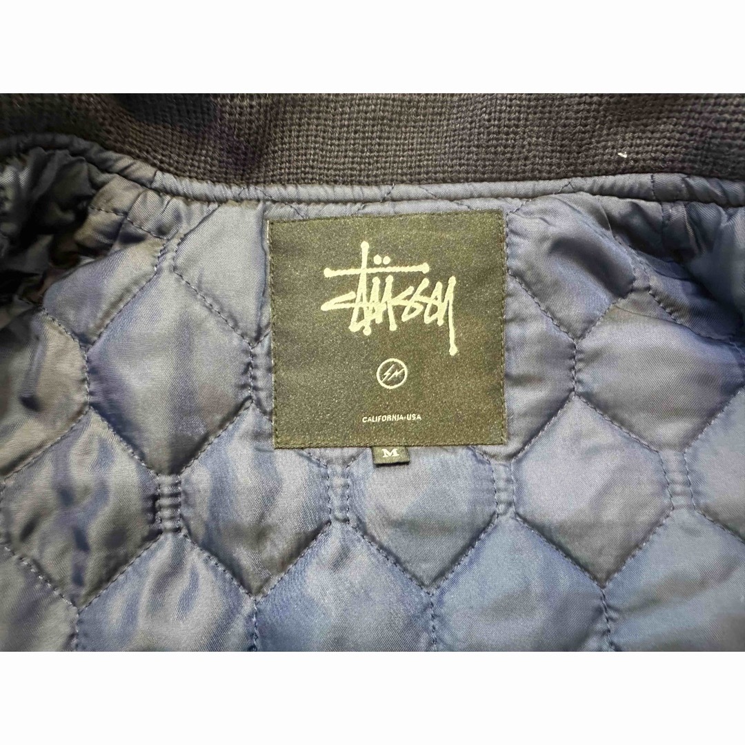STUSSY - STUSSY fragment VARSITY JKT M 美品 スタジャンの通販 STUSSY - STUSSY fragment VARSITY JKT M 美品 スタジャンの通販
