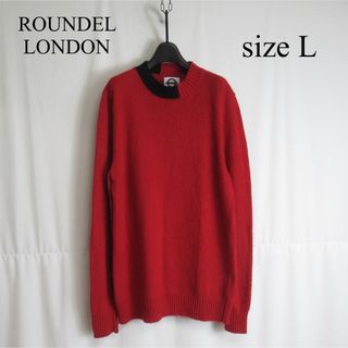 ROUNDEL デザイン クルーネック ニット セーター トップス イタリア製(ニット/セーター)