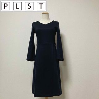 プラステ(PLST)のPLST プラステ　ダンボールジャージーラップフレアワンピース﻿(ひざ丈ワンピース)