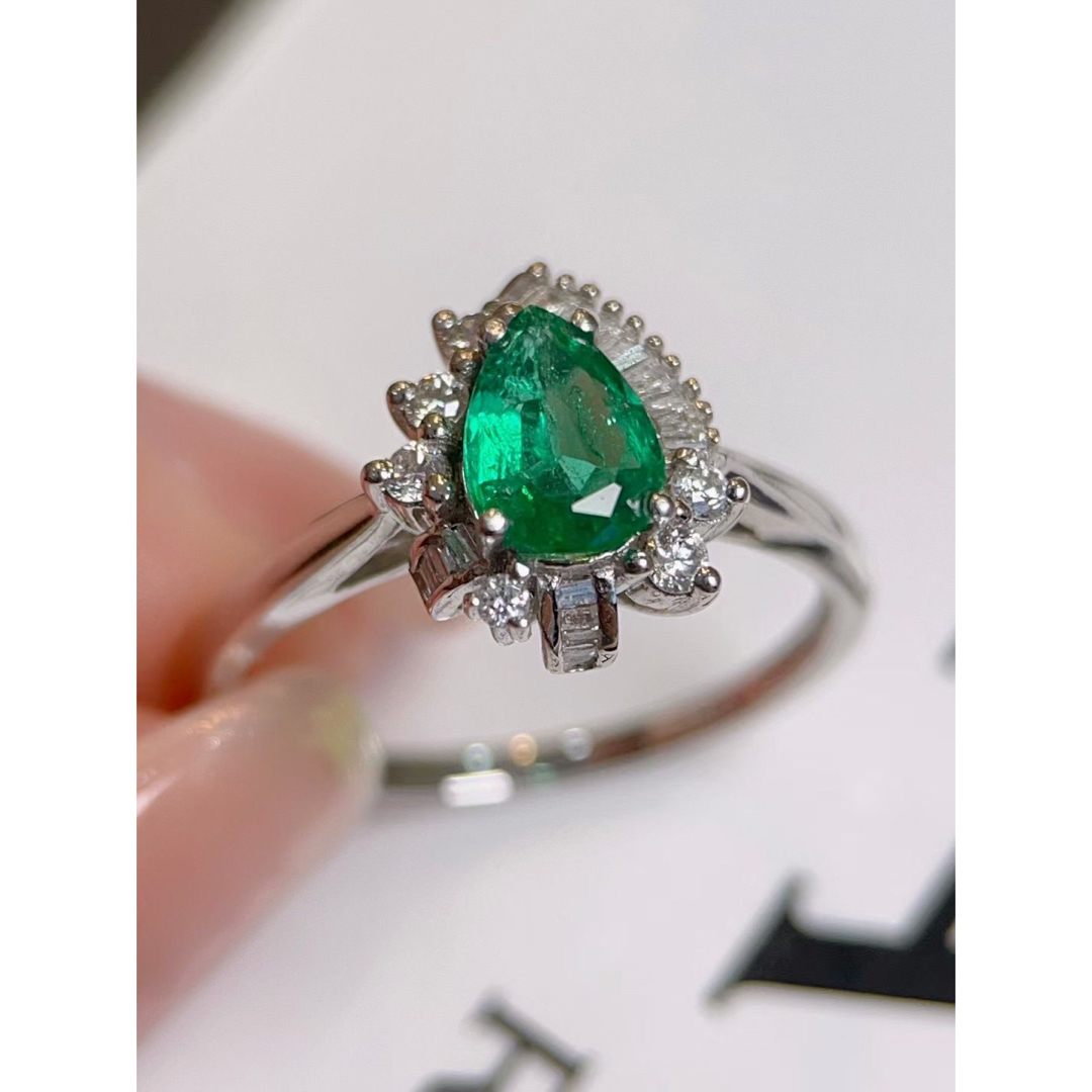 天然 エメラルド ダイヤ  リング0.8ct k18 ¥2 レディースのアクセサリー(リング(指輪))の商品写真