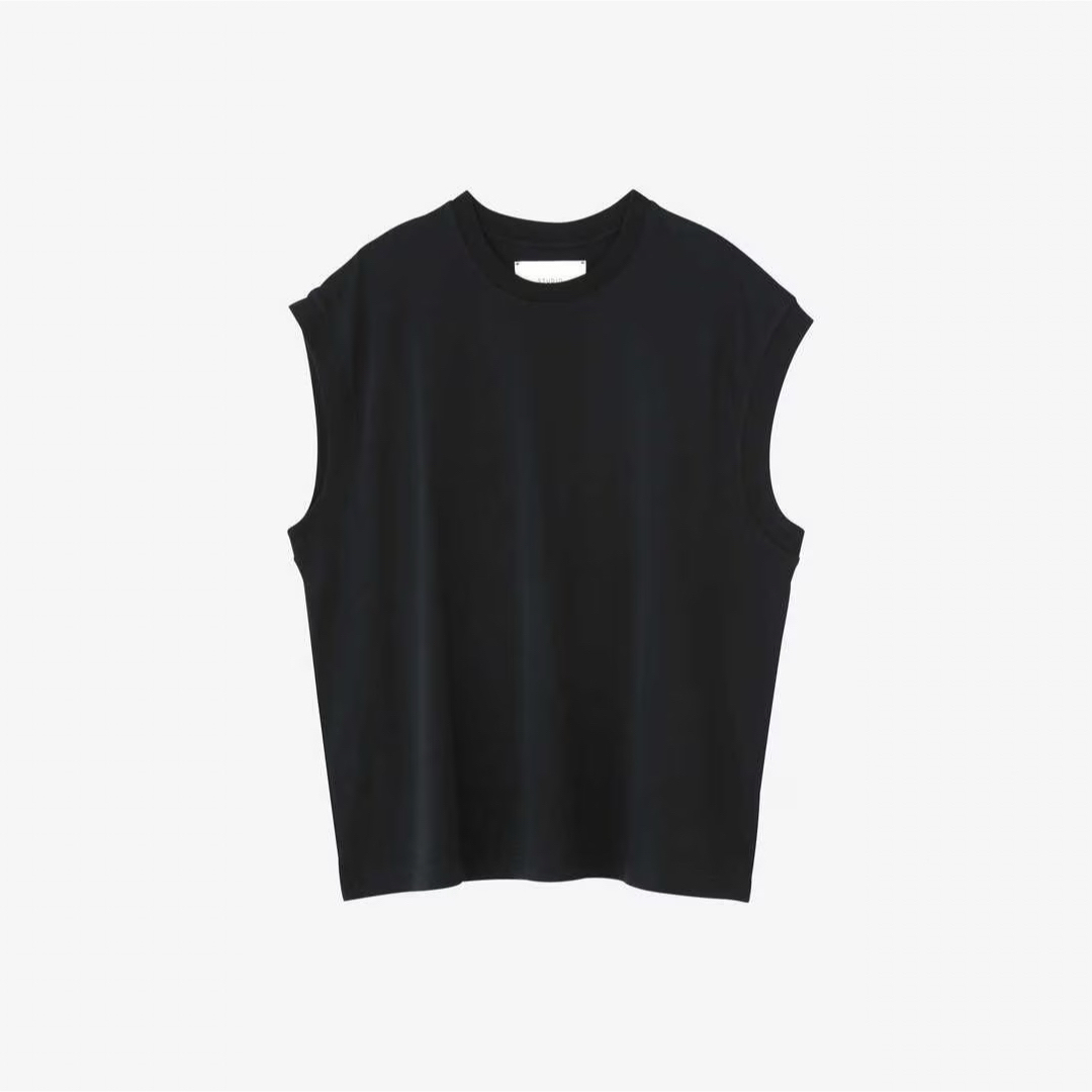 STUDIO NICHOLSON(スタジオニコルソン)のMRCRIZED COTTON LOGO SLEEVELESS T-SHIRT メンズのトップス(Tシャツ/カットソー(半袖/袖なし))の商品写真
