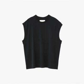 スタジオニコルソン(STUDIO NICHOLSON)のMRCRIZED COTTON LOGO SLEEVELESS T-SHIRT(Tシャツ/カットソー(半袖/袖なし))