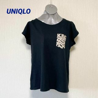 ユニクロ(UNIQLO)のUNIQLO UT ポケット切替デザイン 黒 Tシャツ M(Tシャツ(半袖/袖なし))