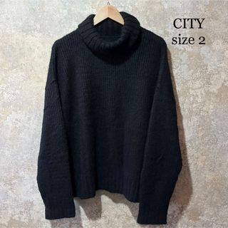 コモリ(COMOLI)のCITY シティ アルパカ混 ハイネックニット アルパカニット(ニット/セーター)