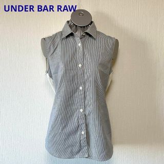 アンダーバーロウ(UNDER BAR RAW.)のUNDER BAR RAW ピンストライプ 前後切り替え ノースリーブシャツ(シャツ/ブラウス(半袖/袖なし))