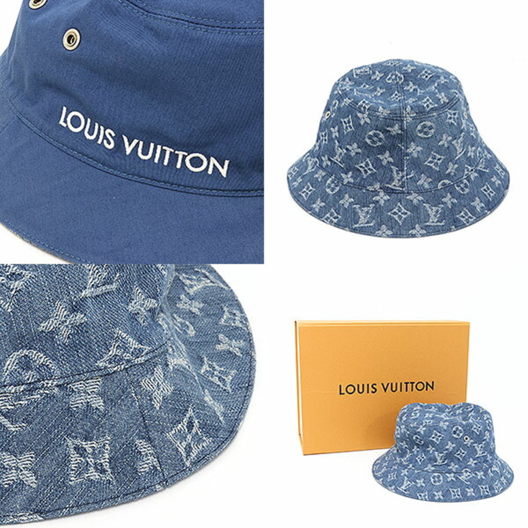 LOUIS VUITTON(ルイヴィトン)のルイヴィトン バケットハット･モノグラム エッセンシャル デニムブルー/ブルー M78773 コットン 未使用品 メンズの帽子(ハット)の商品写真