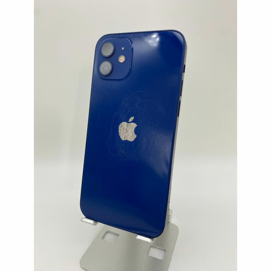 037 iPhone12 64GB ブルー/シムフリー/純正バッテリー100%