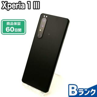 エクスペリア(Xperia)のSIMロック解除済み Xperia 1 III A101SO 256GB フロストブラック SoftBank Bランク 本体【ReYuuストア】(スマートフォン本体)