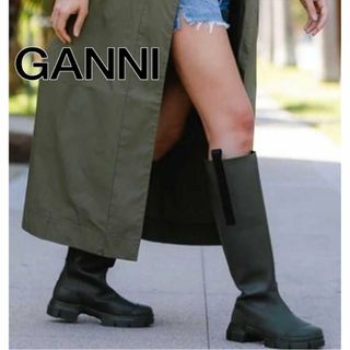 未使用品●GANNI Recycled Rubber ロングブーツ ガニー(ブーツ)