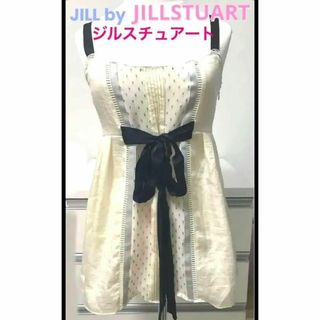 ジルバイジルスチュアート(JILL by JILLSTUART)の美品✦JILLbyJILLSTUART シルクリボンキャミソール チュニック 白(キャミソール)