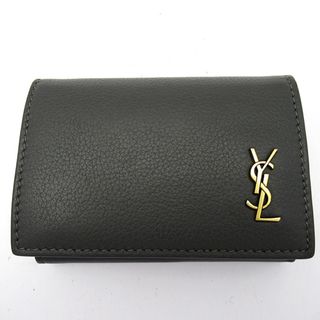 イヴサンローラン(Yves Saint Laurent)のイヴ・サンローラン オリガミ タイニーウォレット  637420 レザー レディース グレー【中古】(財布)