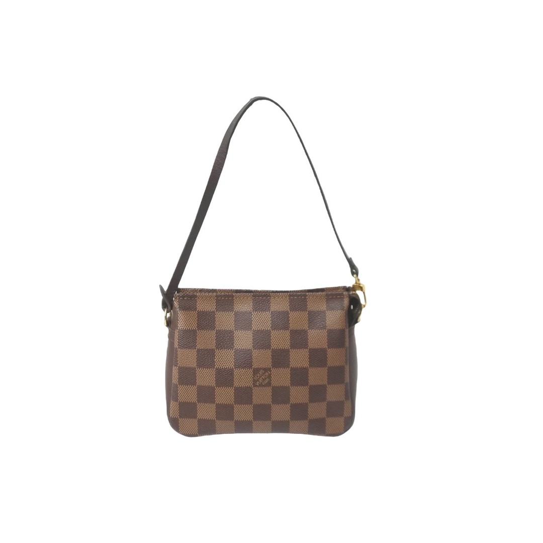 開閉式LOUIS VUITTON ルイヴィトン ハンドバッグ ダミエ トゥルース メイクアップ N51982 ブラウン 美品  58155