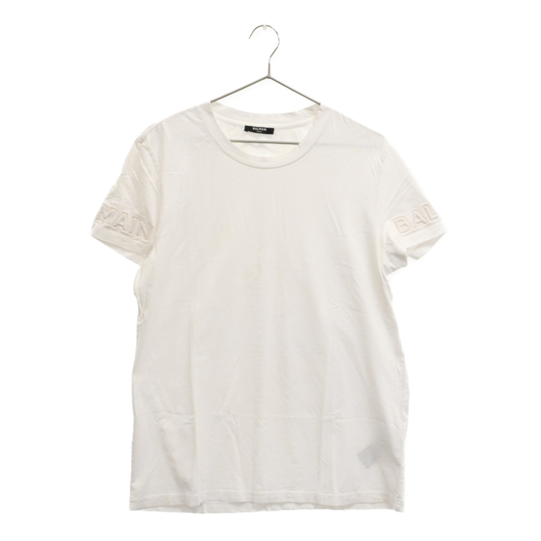 BALMAIN バルマン スリーブロゴ半袖Tシャツ ホワイト 1601I337425センチ袖丈