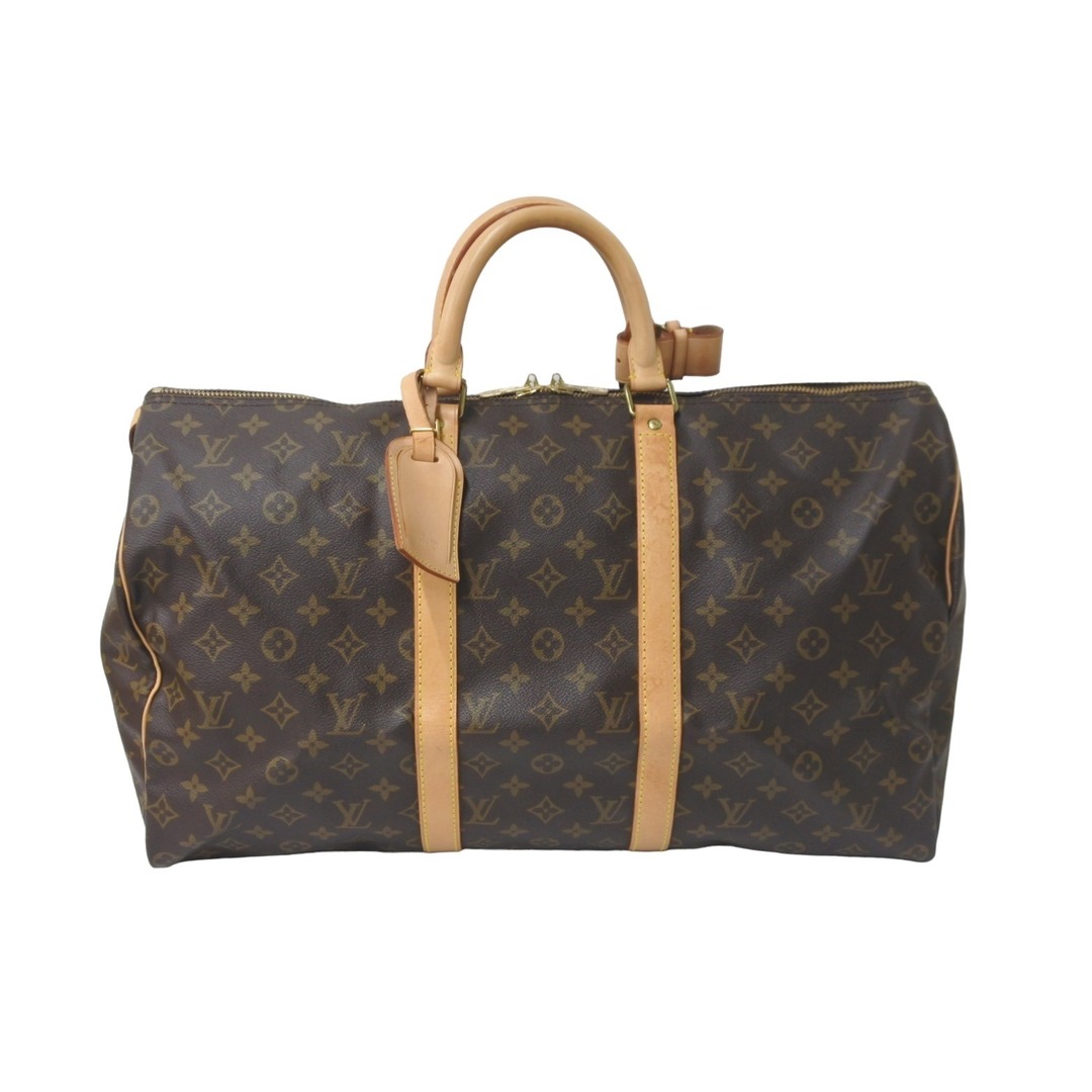 LOUIS VUITTON ルイヴィトン ボストンバッグ キーポル50 M41426 モノグラム ブラウン ゴールド金具 美品  58135焼けシミ詳細