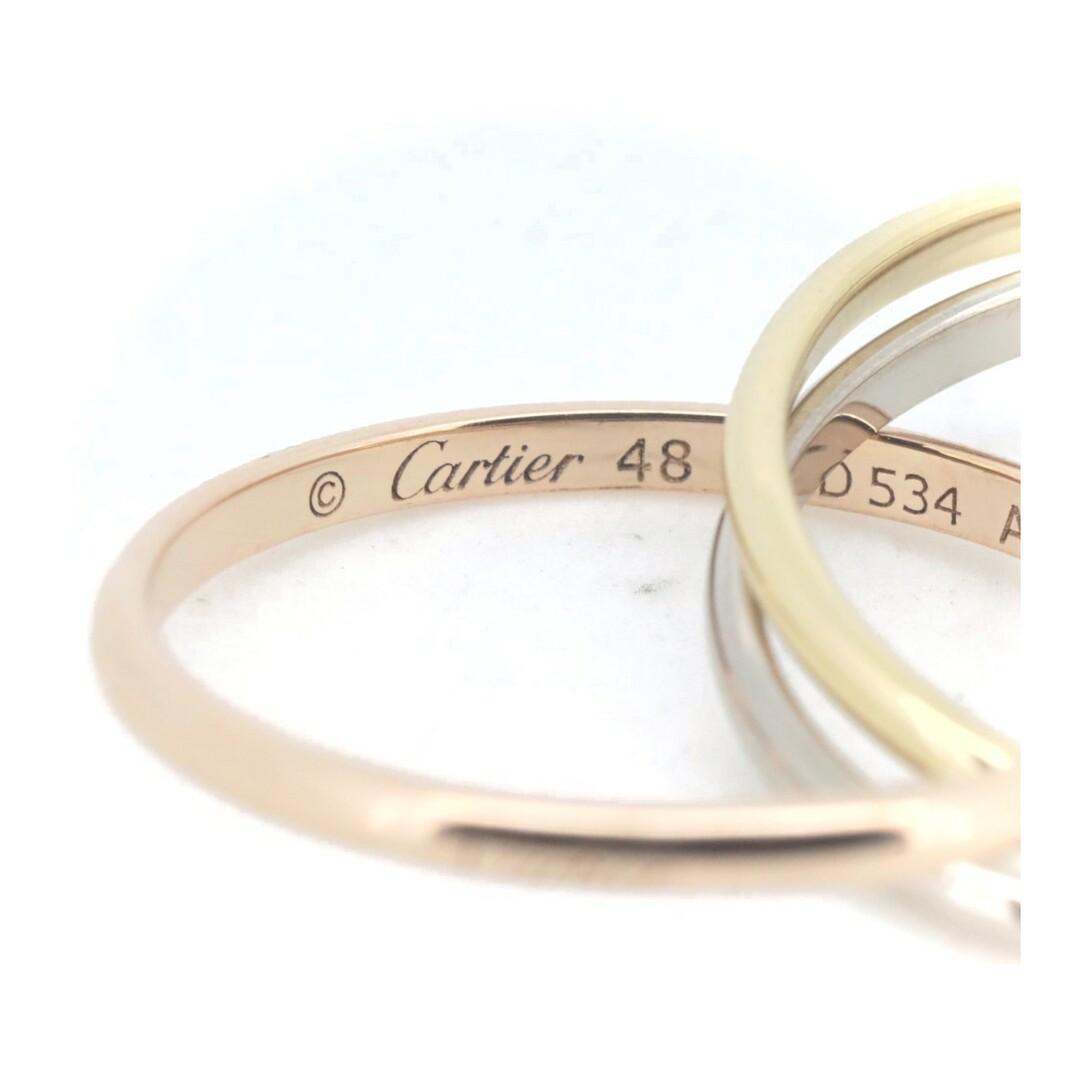 Cartier(カルティエ)の目立った傷や汚れなし カルティエ トリニティ リング 指輪 8号 K18YG/WG/PG(18金 イエロー/ホワイト/ピンクゴールド)  レディースのアクセサリー(リング(指輪))の商品写真