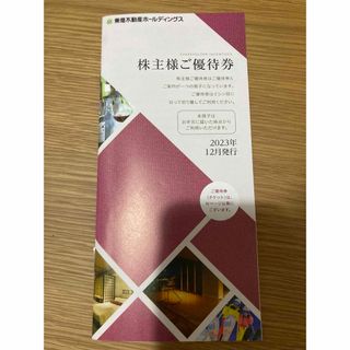 東急不動産ホールディングス　株主優待券(宿泊券)