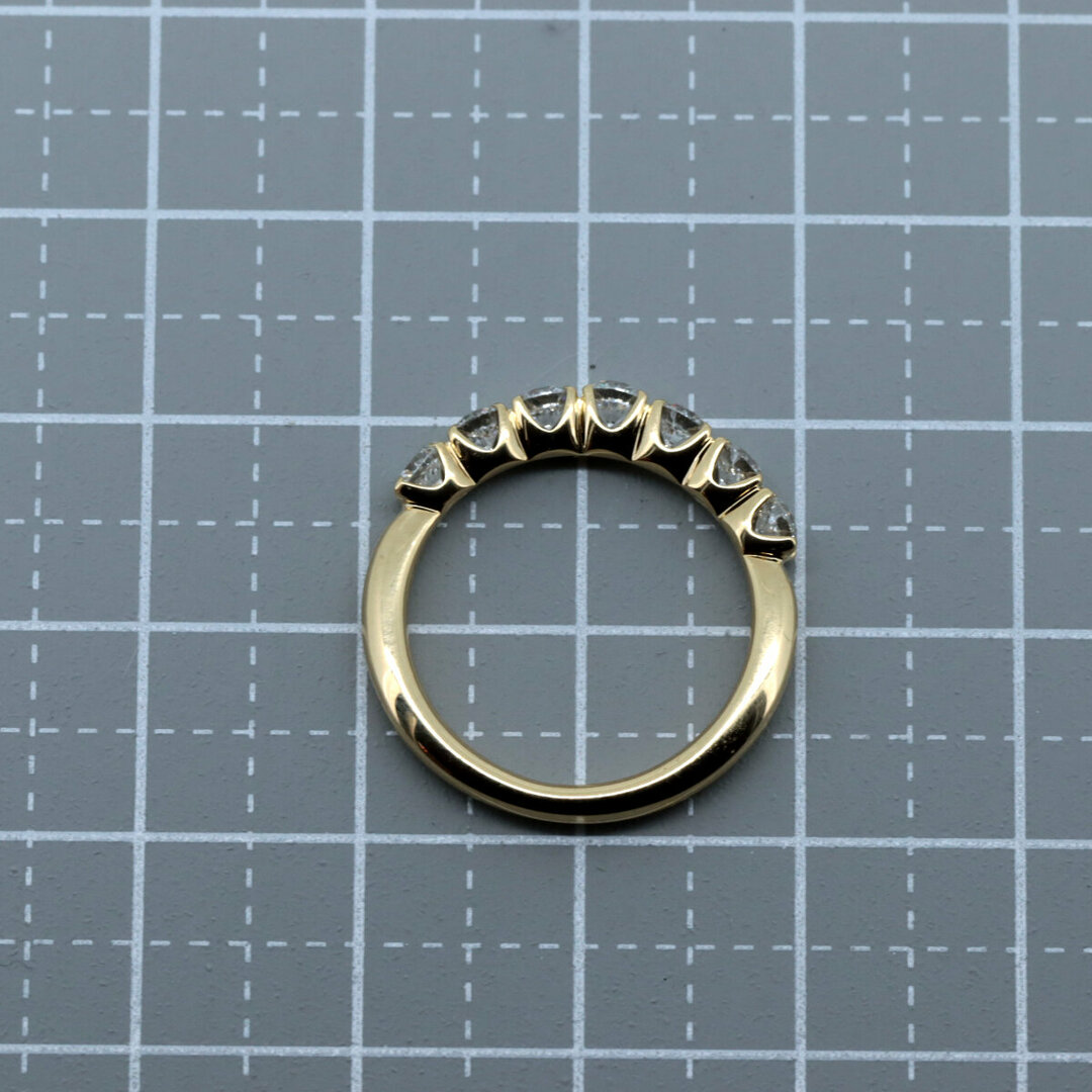 目立った傷や汚れなし D&D144 ハーフエタニティ ダイヤモンド リング 指輪 0.50CT 8.5号 K18YG(18金 イエローゴールド) レディースのアクセサリー(リング(指輪))の商品写真
