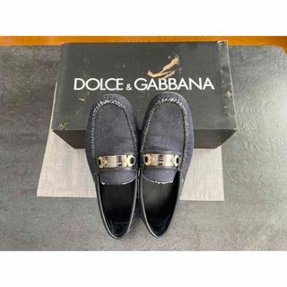 現行品10万☆希少☆Dolce＆Gabbana ジャガード ローファー 刺繍ベルクラ高級靴