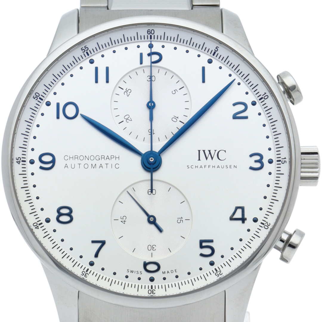 IWC(インターナショナルウォッチカンパニー)のインターナショナルウォッチカンパニー IWC ポルトギーゼ クロノグラフ ウォッチ Portugieser Chronograph IW371617 箱 保証書 SS メンズ時計 ホワイト 美品 【新品】 メンズの時計(その他)の商品写真