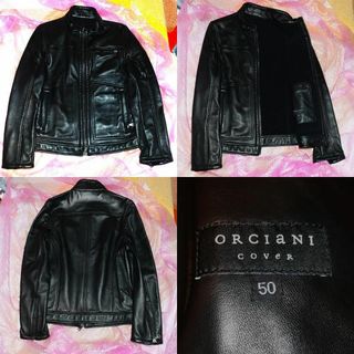 ORCIANI - オルチアーニORCIANIレザーライダースジャケット50XL相当イタリア製黒革