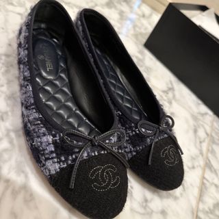 CHANEL - 正規品 シャネル ココマーク カメリア デニム フラット ...