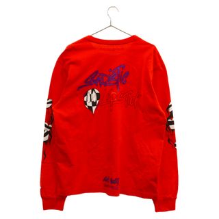 クロムハーツ(Chrome Hearts)のCHROME HEARTS クロムハーツ ×MATTY BOYPPO SPARK THE HEART LS マッティーボーイ プリントスパークザハート長袖カットソー レッド(Tシャツ/カットソー(七分/長袖))