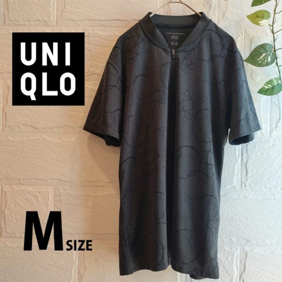 UNIQLO(ユニクロ)のユニクロ UNIQLO Tシャツ ドライEX ハーフジップ 半袖 M グレー メンズのトップス(Tシャツ/カットソー(半袖/袖なし))の商品写真