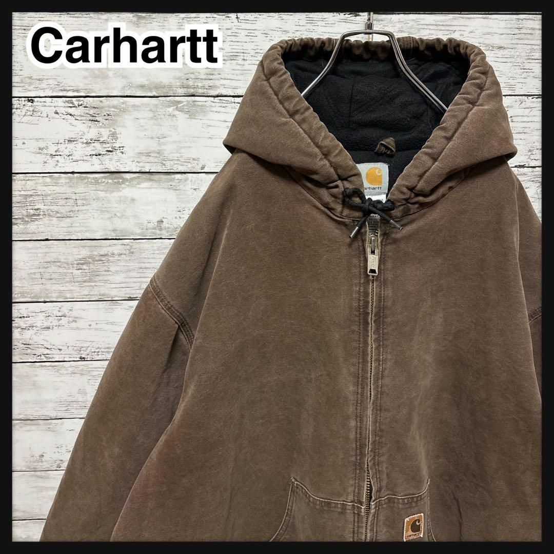 carhartt(カーハート)の1111【最高の使用感！】カーハート☆革ロゴ中綿キルティングアクティブジャケット メンズのジャケット/アウター(ブルゾン)の商品写真