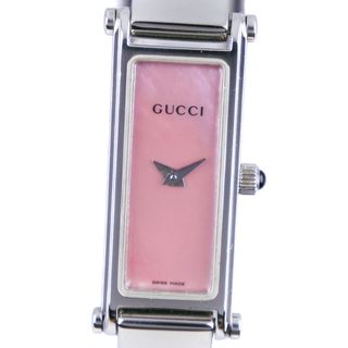 グッチ(Gucci)の【GUCCI】グッチ 1500L ステンレススチール クオーツ アナログ表示 レディース ピンクシェル文字盤 腕時計(腕時計)