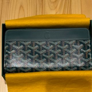 ゴヤール(GOYARD)のゴヤール 長財布 ラウンドファスナー フルジップ コーティングレザー グリーン(財布)