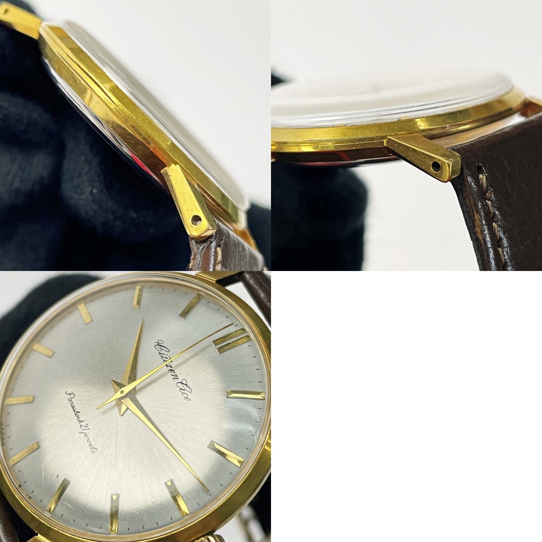 腕時計(アナログ)☆☆CITIZEN シチズン ACE A15804 シルバー×ゴールド 手巻き メンズ 腕時計 ヴィンテージ アンティーク