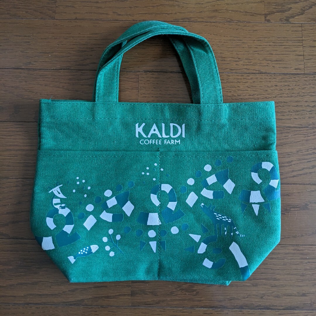 KALDI(カルディ)のカルディ　トートバッグ　エコバッグ　グリーン レディースのバッグ(エコバッグ)の商品写真