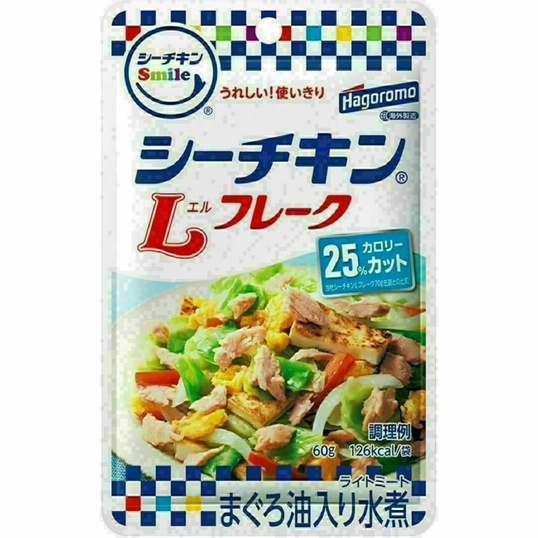 はごろもフーズ(ハゴロモフーズ)のはごろもフーズ　シーチキンsmile　Lフレーク　60g×12袋　B-2 食品/飲料/酒の加工食品(缶詰/瓶詰)の商品写真