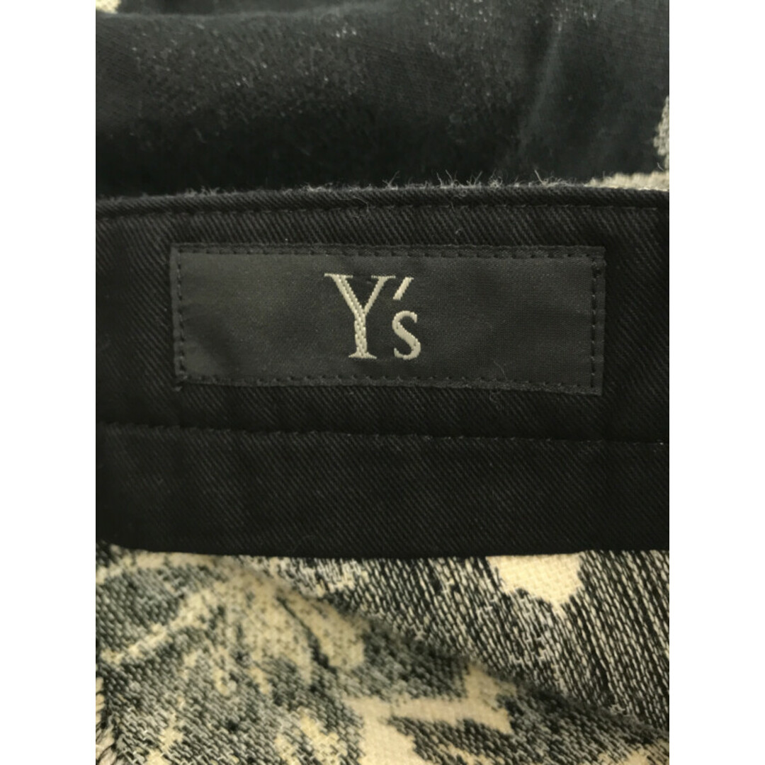 Y's - Y's ワイズ 14AW フラワージャガードスラックスパンツ ブラック