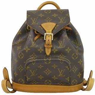 ルイヴィトン(LOUIS VUITTON)の本物 ルイヴィトン LOUIS VUITTON LV ミニ モンスリ モノグラム リュックサック バックパック ブラウン M51137 Mini Montsouris ビトン バッグ 中古(リュック/バックパック)