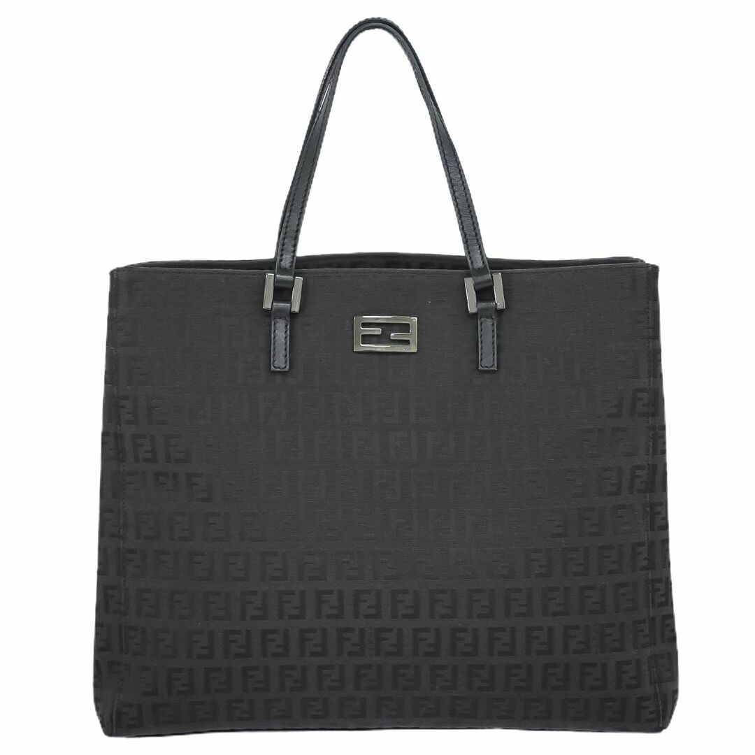 レディース本物 フェンディ FENDI ズッキーノ トートバッグ ハンドバッグ キャンバス ダークブラウン 8BH133 Zucchino バッグ