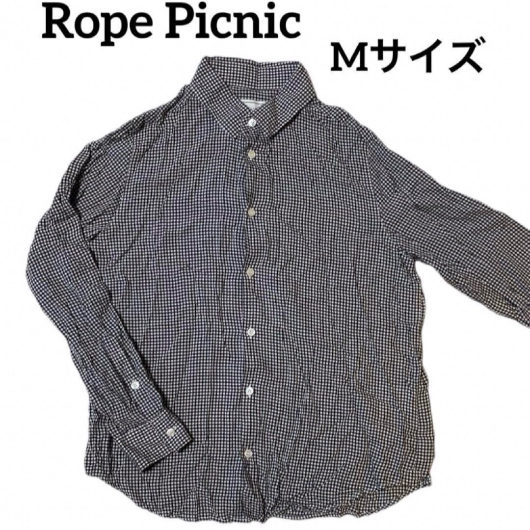 Rope' Picnic(ロペピクニック)のRope Picnic ギンガムチェック　長袖　シャツ　Mサイズ レディースのトップス(シャツ/ブラウス(長袖/七分))の商品写真