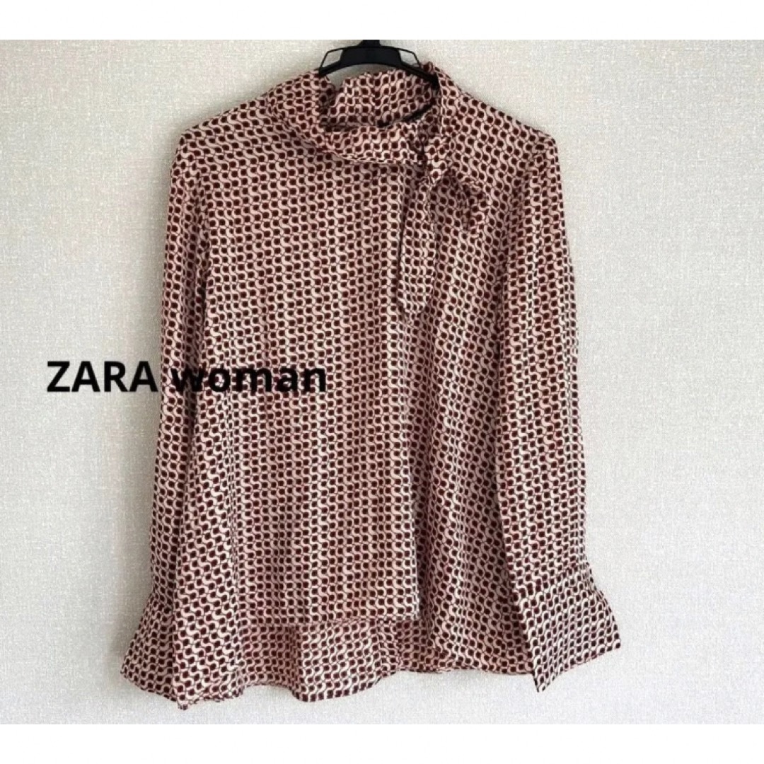 ZARA(ザラ)の【ZARA】ZARA woman ボウタイ ブラウス ビジュー ブラウス リボン レディースのトップス(シャツ/ブラウス(長袖/七分))の商品写真