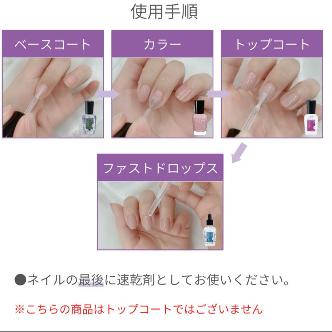 ZOYA(ゾヤ)のZOYA ゾーヤ ファストドロップス 速乾剤 保湿 コスメ/美容のネイル(ネイルトップコート/ベースコート)の商品写真