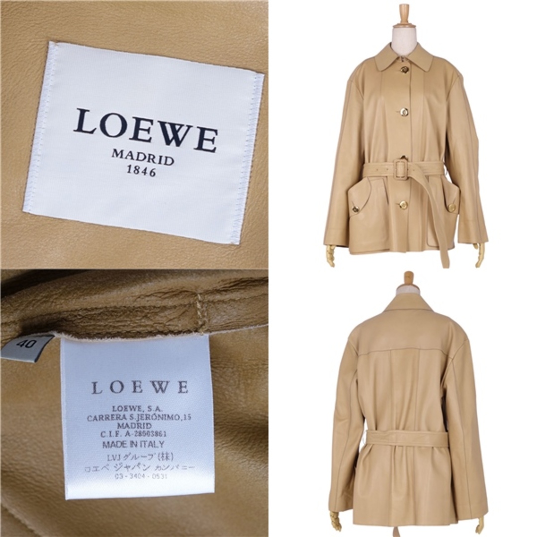 LOEWE - 美品 ロエベ LOEWE コート レザーコート ロゴボタン LOEWE - 美品 ロエベ LOEWE コート レザーコート ロゴボタン