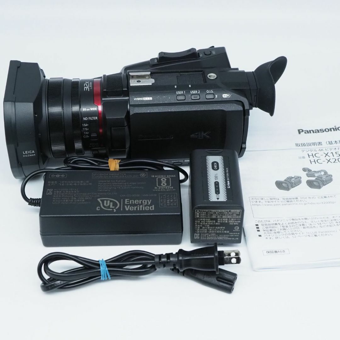 Panasonic(パナソニック)の■通電時間14h■ PANASONIC  HC-X1500-K スマホ/家電/カメラのカメラ(ビデオカメラ)の商品写真