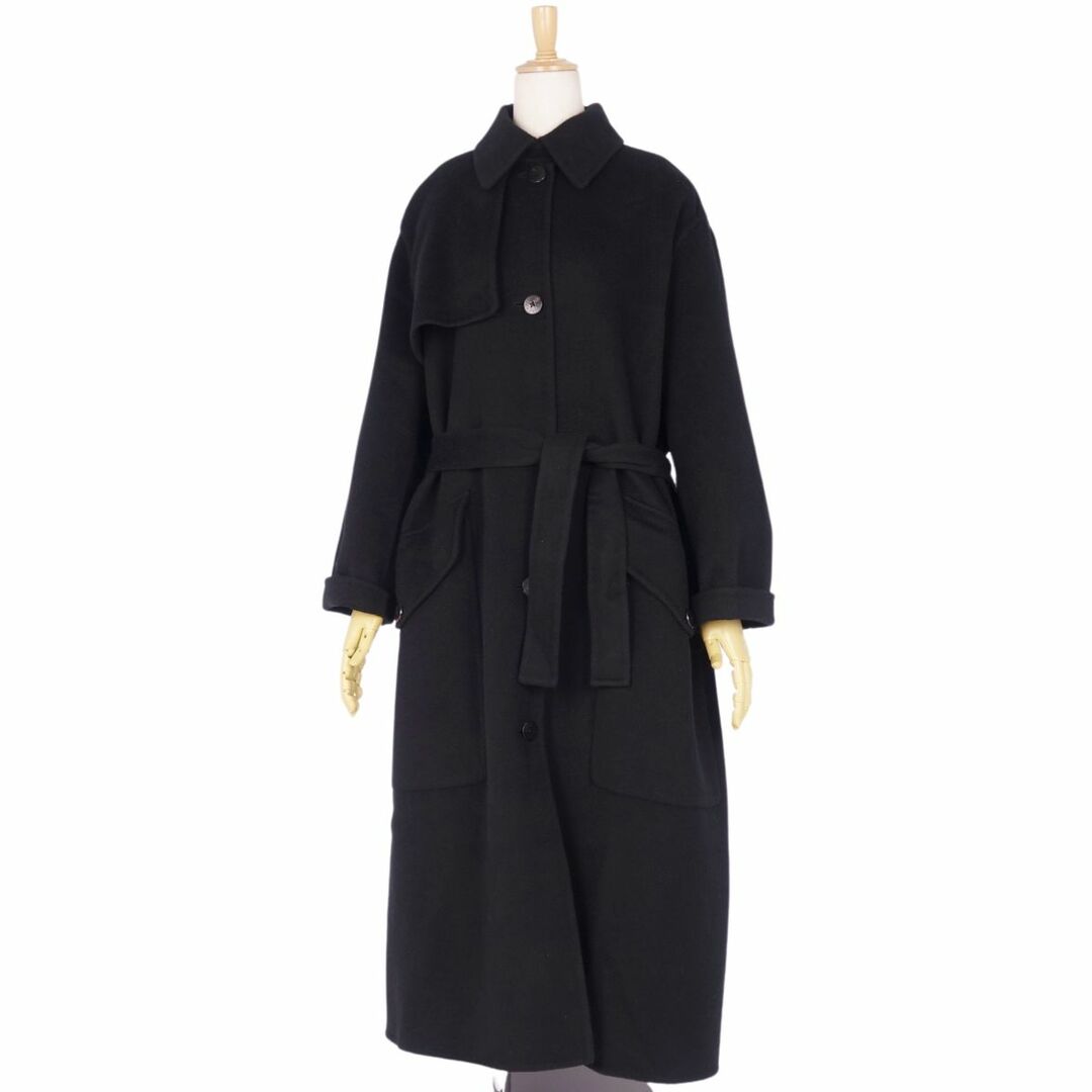 極美品 エルメス HERMES コート ロングコート 20AW カシミヤ100% ダブルフェイス セリエボタン アウター レディース 40(M相当) ブラック 極美品 エルメス HERMES コート ロングコート 20AW カシミヤ100% ダブルフェイス セリエボタン アウター レディース 40(M相当) ブラック